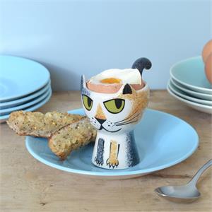 Hannah Turner Egg Cup - Tortoiseshell Cat